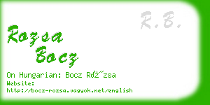 rozsa bocz business card